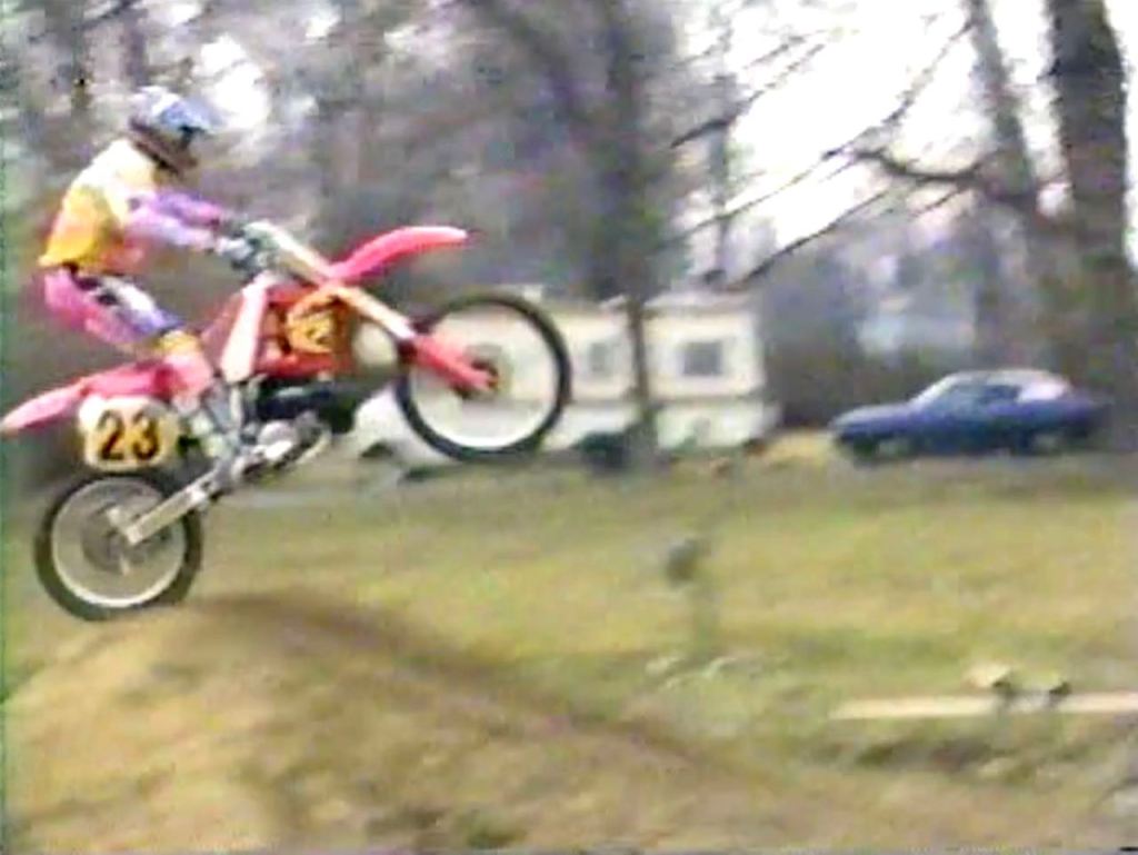 Practicing on Bartlett’s Supercross Track in&nbsp;1994