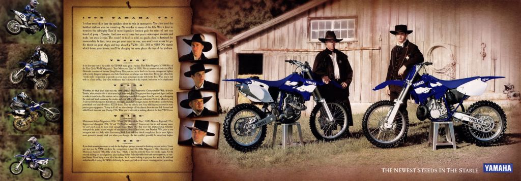 1999 Yamaha YZ80, YZ125, YZ250 and YZ400F&nbsp;Ad