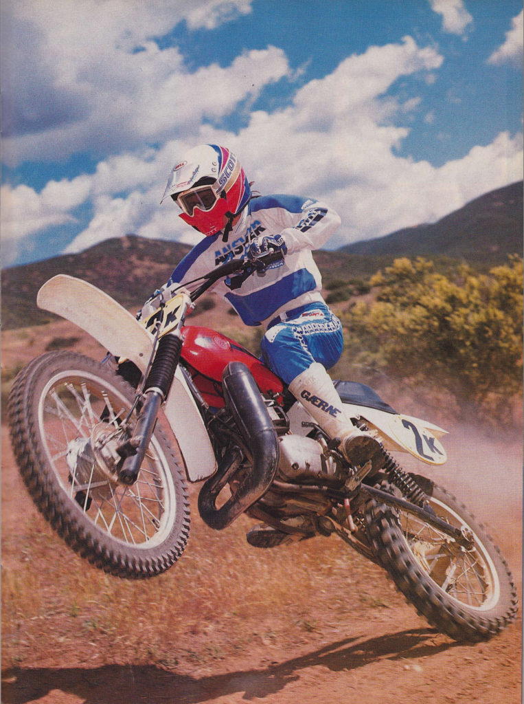 Apparently it was indeed possible to get the CZ400 to wheelie out of a turn.