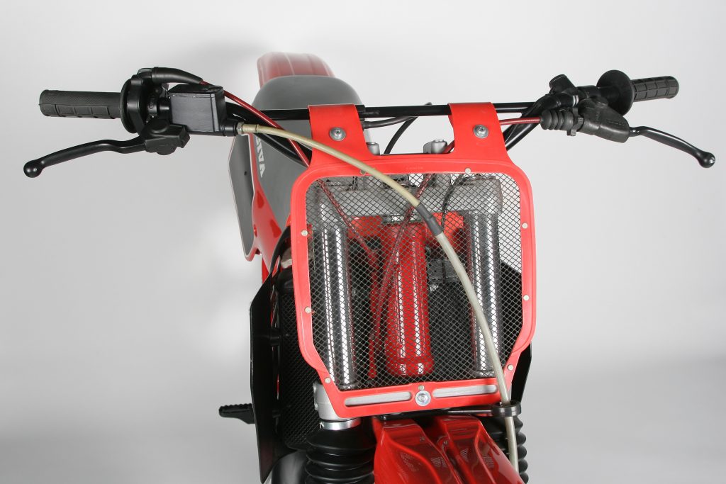 This WMX once owned by Greg Primm has a steel bar installed but the stock WMX actually came standard with Renthal alloy bars