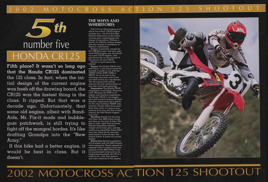 2002 Honda CR125R Review | Classic Steel