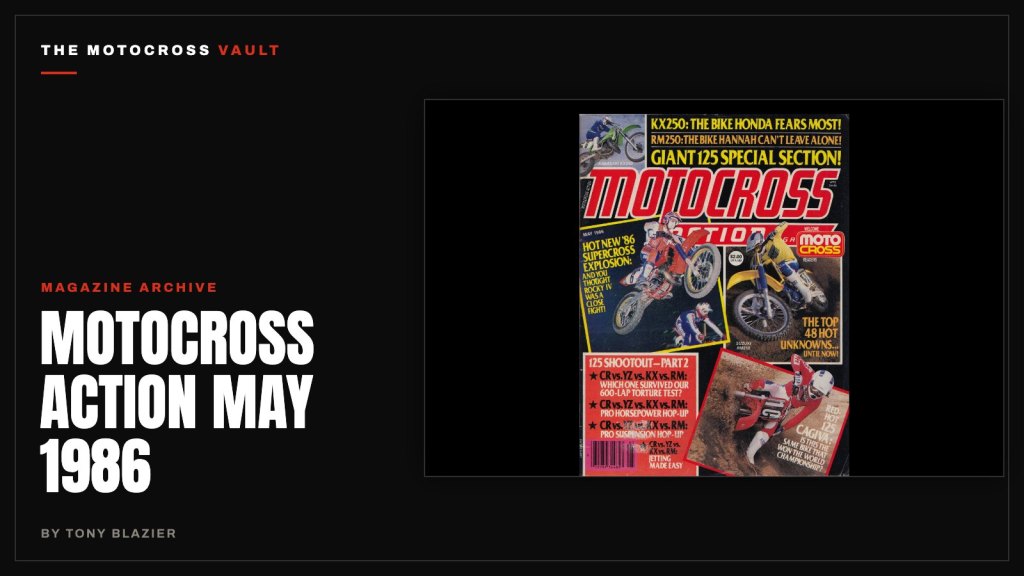 Motocross Action May&nbsp;1986
