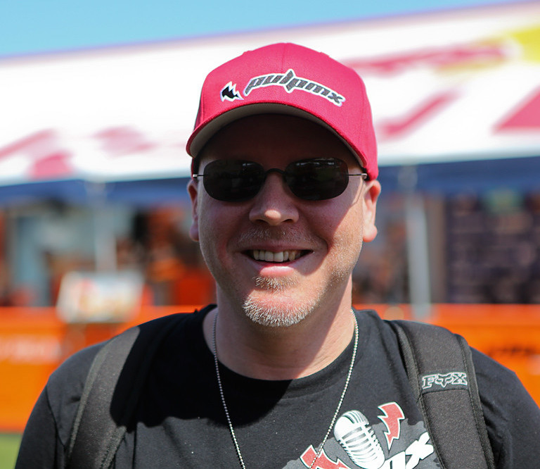 Tony Blazier of The Motocross Vault and PulpMX at a race in Las Vegas